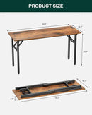 Frylr Small Folding Computer Desk – Portable 55.1 Inch Foldable Laptop Table, Collapsible and Compact for Easy and Fast Setup, Lightweight for Small Spaces, Home Craft and Study Use, Rustic Brown by CozyNest Decor