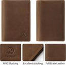 Ringsun Leather Passport Cover for Men Women, RFID Passport Wallet Case Travel Passport Holder for Family by TinyTreasures Baby Boutique