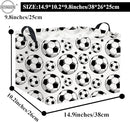 HIYAGON Rectangular Soccer Basket Kids Gift Basket Baby Boy Basket Kids Toy Storage Bin Basket Organizer Box Soccer Room Decor(Soccer) by TinyTreasures Baby Boutique