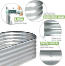 SnugNiture Galvanized Raised Garden Bed, 6x3x1.5ft Oval Metal Planter Box for Planting Outdoor Plants Vegetables by GreenHaven Gardens