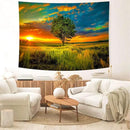 Delur Sunset Tree of Life Tapestry Forest Nature Landscape Wall Hanging Tapestry Scenic Tree Woodland Natural Sunrise Headboard for Bedroom Living Room Home Decor (59.1" x 78.7") by CozyNest Decor