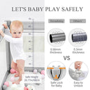 Foldable Baby Playpen, Shape & Size Adjustable Playpen for Toddler, 79x71 Large Play Pens Safety Mesh Foldable Playard for Babies, Portable Baby Fence Play Area Kids Play Pen, Grey by TinyTreasures Baby Boutique