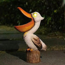 Elenon Garden Pelican Decor Solar Lights, Solar Pelican Garden Figurines Outdoor Decorative, Solar Yard Art Garden Sculptures & Statues for Patio Yard Pathway by GreenHaven Gardens