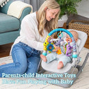Baby Stroller Arch Toy, Clip On Arch Mobile for Bassinet with Universal Clamps, Activity Toy Bar for Bouncer Musical Crib Mobile Toys for Infants Car Seat Toys Rattle Turtle Music Whale by TinyTreasures Baby Boutique