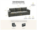 Oversized Modular Sofa Comfy Cloud Couch with Storage, Extra Deep Plush Sectional Sofa Set for Living Room, Covers Washable, Chenille, Olar (Grey, 3-Seater, Basic Shape) by CozyNest Decor