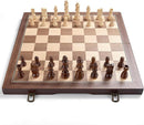 AMEROUS 15'' Magnetic Wooden Chess Set for Adults Kids - with Folding Board, Gift Package, Pieces Storage Slots, Handmade Pieces,Chess Board Game Set for Tournament Professional Beginner by TinyTreasures Baby Boutique