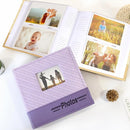 RECUTMS Leather Photo Album - 4x6, 200 Picture, Purple with Front Window and Memo Space for Wedding, Family, Travel, Baby, Graduation by TinyTreasures Baby Boutique
