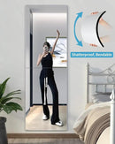 Shatterproof Wall Mirror Full Length for Bedroom, Acrylic Gym Mirrors For Home, Extra Thick: 0.12 inch, 14 x 24 inch x 2 Pcs, Workout Mirrors Safe for Kids, Over The Door, Long Wall Mounted by CozyNest Decor