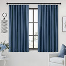 ANRODUO Back Tab Blackout Curtains for Bedroom Living Room, Rod Pocket Pinch Pleated Thermal Insulated Room Darkening Curtains 72 Inches Long 2 Panels, Stone Blue, 42 x 72 Inch by TinyTreasures Baby Boutique