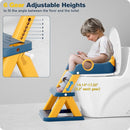 Potty Training Seat, Upgrade Toddler Toilet Seat for Kids Boys Girls, 2 in 1 Potty Training Toilet for Kids, Splash Guard Anti-Slip Pad Step Stool（Blueyellow） by TinyTreasures Baby Boutique