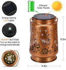 Butterfly Solar Lanterns Outdoor Waterproof Rose Garden Decor Gifts for Women Mom Grandma Hanging Solar Lights Metal Solar Decoration Outside for Yard, Patio, Backyard, Porch by GreenHaven Gardens