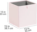 Amazon Basics Cube Organizer Bins, Collapsible Storage Baskets for Shelves, Peony Pink, Pack of 6, 13x15x13" by CozyNest Decor