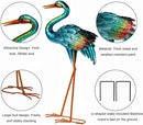 Natelf Crane Statues for Garden Decor, Blue Heron Sculptures, Metal Large Birds Lawn Sculptures & Statue for Patio Pond, Yard Decorations, Set of 2 by GreenHaven Gardens