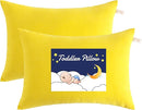 NTBAY Toddler Pillows, Down Alternative 13"x18" Pillows, Machine Washable - Soft and Breathable Travel Small Pillow for Sleeping, Ideal for Daycare, Crib, Cot, Yellow by TinyTreasures Baby Boutique