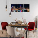 Biuteawal New York City Canvas Wall Art Manhattan Skyline Night View Picture Painting Modern Giclee Canvas Prints Home Office Living Room Wall Decoration by CozyNest Decor
