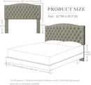 Velvet Upholstered Headboard Queen/Full Size Latest Model Wall Mount, Bed Frame Mount, Featuring High-Density Sponge Padding, Luxury Texture Easy Assembly Comfort and Style-Taupe by CozyNest Decor