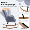 NIOIIKIT Nursery Rocking Chair Teddy Upholstered Glider Rocker Rocking Accent Chair Padded Seat with High Backrest Armchair Comfy Side Chair for Living Room Bedroom Offices (Light Blue) by TinyTreasures Baby Boutique