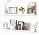 Heimlove Picture Ledge Shelf, Floating Shelves Set of 2, 36 Inches Picture Shelf for Wall with Ledge, Kids Bookshelf Wall Mounted for Living Room Bedroom Decor Books Photo Frames - White by CozyNest Decor