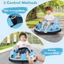 GLACER 12V Bumper Car, Electric Kids Bumper Car w/Parental Remote, 3-Speed, 360°Spin, Music, LED Light, Battery Ride on Bumper Car w/Dual Joysticks, Baby Bumper Car for Toddlers 18 Months+ (Blue) by TinyTreasures Baby Boutique