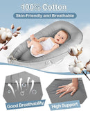 Baby Lounger - Infant Lounger for Newborn 0-24 Months, Pure Cotton Breathable Baby Nest Lounger Cover, Newborn Essentials for Baby Boys & Girls, Portable Baby Lounger for Home and Travel by TinyTreasures Baby Boutique