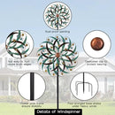 Stargarden Large Metal Wind Spinners for Outdoor, Metal Yard Art Wind Sculptures & Spinners for Yard and Garden Decorations (20x80 Inches) by GreenHaven Gardens