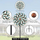 VEWOGARDEN 20" Dia Large Wind Spinner, Outdoor Metal Windmill Spinner - Yard Art Spinner Wind Catchers Sculpture for Patio, Lawn & Garden Decor by GreenHaven Gardens
