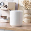 Food Storage Containers with Airtight Lids: Ceramic Canister Sets for Kitchen Countertop - Porcelain Jar for Coffee Tea Flour Sugar Rice Cookies Candy - White (75 oz) by CozyNest Decor