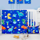 Cloele Crib Bedding Set for Boys Girls- 3 Piece Dinosaur Baby Bedding Set Soft Comforter Bed Set Includes Toddler Pillowcase Crib Sheet Baby Quilt - Nursery Bedding Set for Boys-Colorful Dinosaur by TinyTreasures Baby Boutique