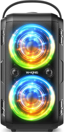 W-KING Party Loudest Portable Bluetooth Speaker Wireless Boom Box, 180W Max Big Large Outdoor Speaker 4 Drivers with 2*4.04'' Subwoofer, 80W HD Huge 105dB Pulse Natur Deep Bass, IPX5/24H/EQ/USB/TF/AUX by TinyTreasures Baby Boutique