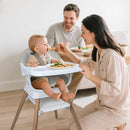 9 in 1 Convertible Baby High Chair with Booster, Wooden Highchair for Babies and Toddlers with Adjustable Tray & 5-Point Harness, Multi-Functional Growing Seat for Feeding, Learning & Play, Gray by TinyTreasures Baby Boutique