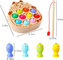 Montessori Magnetic Wooden Fishing Game for Toddlers 1-3 Years Old,Fine Motor Skills Early Learning Eyes Hands Cooperation Toy for Boys & Girls Great Birthday Gift by TinyTreasures Baby Boutique