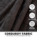 4FT Large Bean Bag Chairs,Big Adult Size Memory Foam Beanbags with Filler Included,Machine Washable Corduroy Cover,Ultra Soft Plush Gaming Bing Bag Puff Chair for Dorm, Living Room & Bedroom (Black) by CozyNest Decor