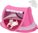 Baby Beach Tent with Baby Hat, Pop Up Toddler Travel Bed with Sun Hat for Boys or Girls, Sun Shade for Toddler Camping, Infant Portable Sun Shade, Summer Beach Baby by TinyTreasures Baby Boutique