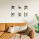 Vittanly 4x6 Picture Frames Set of 9, Shatter Resistant Plexiglass, Display 3.5x5 Pictures with Mat or 4x6 without Mat, Photo Frames for Wall or Tabletop, Engineered Wood, Distressed White by CozyNest Decor