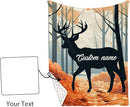 Custom Nursery Crib Bedding Set: Personalized Name 4 Piece Orange Sika Deer Design Baby Crib Sets for Baby Girls - Toddler Double Layer Blanket Set, Comfortable Crib Bed Sheets for Baby Toddlers by TinyTreasures Baby Boutique