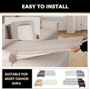 PrinceDeco Sectional Couch Covers Velvet Couch Cover for Dogs Washable L Shaped Couch Cover 1 Piece Individual Sectional Couch Covers with Elastic Bottom(Chaise Lounge,Ivory) by CozyNest Decor