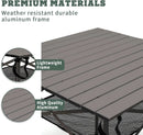 SUNNYFEEL Outdoor Folding Table | Lightweight Compact Aluminum Camping Table, Roll Up Top 4 People Portable Camp Square Tables with Carry Bag for Picnic/Cooking/Beach/Travel/BBQ by GreenHaven Gardens