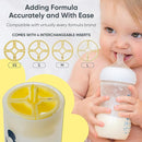 Formula Dispenser - Completely Replaces Hand Scooping - Fill The Desired Portion with just a Few clicks - Formula Container to go - 10ounces Baby Milk Powder Storage by TinyTreasures Baby Boutique