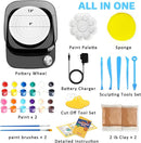 Pottery Wheel for Kids - Complete Pottery Kit & Tools for Beginners, Plug-in Rechargeable Battery, Upgraded Detachable Turntable Adjustable Speed, DIY Clay Maker for Kids 9-12 (Black, Patented) by TinyTreasures Baby Boutique