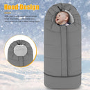 Yoofoss Stroller Cover for Winter, Toddler Stroller Footmuff Universal for Most Stroller, Water Resistant Warm Coral Baby Stroller Bunting Sleeping Bag Light Grey by TinyTreasures Baby Boutique