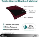 ChrisDowa Blackout Curtains 120 Inches Long 2 Panels Set for Living Room, Grommet Thermal Insulated Room Darkening Curtains for Bedroom (Burgundy Red, 52 x 120 Inch) by CozyNest Decor