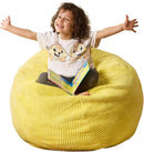 Bean Bag Chairs Teardrop Bean Bag Chair Beanbag Chair with Memory Foam Filled Machine Washable Cover for Living Room, Bedroom (Small,Yellow) by TinyTreasures Baby Boutique