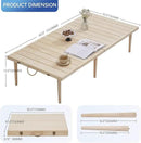 60" X 30" Boho Low Picnic Table, with Two Available Heights,Seating for 6 People,Natural by GreenHaven Gardens