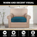 PrinceDeco Couch Cushion Cover Cushion Slipcover for Chair Sofa Cushion Furniture Protector Seat Cushion Sofa Cover for Dog Pet Kid with Elastic Straps Width Up to 29.5", Deep Teal by CozyNest Decor