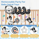 Car Seat Toys for Babies 0-6 Months,Hanging Rattle Toys for Crib Mobile, Baby Spiral Hanging Stroller Black and White High Contrast Toys for Newborn 0 3 6 9 12 Months Baby Boys Girls (Lion) by TinyTreasures Baby Boutique