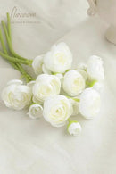 Floroom Ranunculus Artificial Flowers 18 Pcs Ivory Faux Silk Mini Ranunculus Bulk Fake Wedding Filler Flowers for DIY Bouquets, Centerpieces, Bridal Shower Decorations & Arrangements by CozyNest Decor