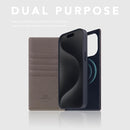 D8 Full Grain Leather Wallet Case for iPhone 15 Pro Max - [2-in-1] Handcrafted Detachable Diary Style with Magnetic MagSafe Back Cover, Gift Box Included (Etoffe Cream) by TinyTreasures Baby Boutique