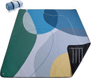 PY SUPER MODE Picnic Blankets Extra Large, Waterproof Foldable Outdoor Beach Blanket Oversized 83x79” Sandproof, 3-Layer Picnic Mat for Camping, Hiking, Travel, Park, Concerts(Abstract Blue) by TinyTreasures Baby Boutique
