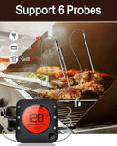 BFOUR Meat Thermometer Wireless Bluetooth, LCD Digital Meat Thermometer with Dual Probe, Wireless Remote BBQ Thermometer for Smoker Kitchen Cooking Grill Thermometer for Grilling BBQ Oven by GreenHaven Gardens