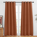 NICETOWN Doorway Curtains for Girls Room 80 inches Long, Grommet Privacy Light & Sound Reducing Room Darkening Window Treatments for Living Room, 2 Panels, Burnt Orange, W46 x L80 by TinyTreasures Baby Boutique